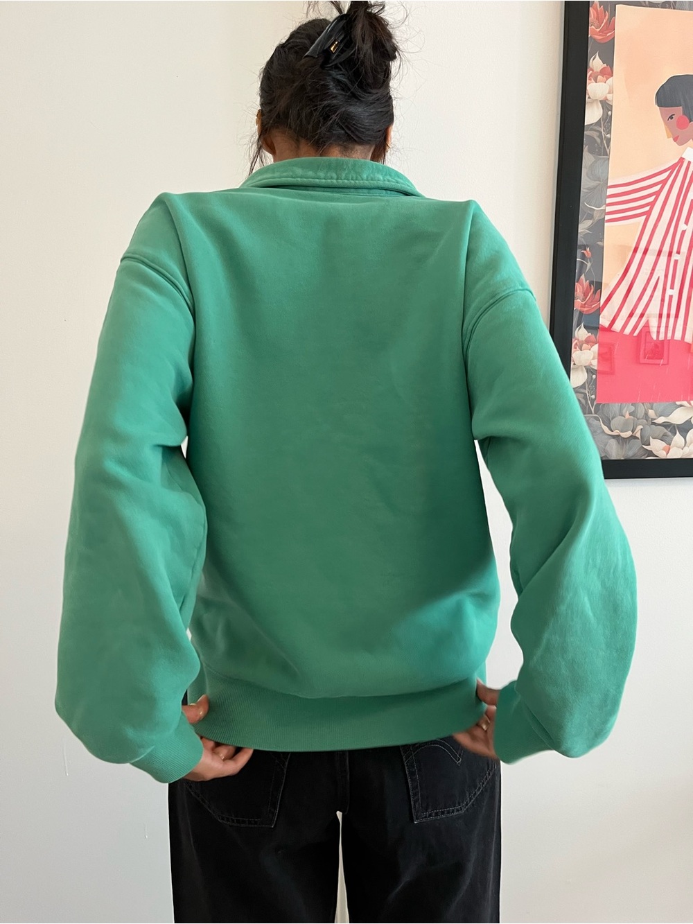 Tna Aritzia Green Pullover Top - Picture 3 of 5